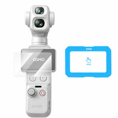 DJI Pocket 4 with clear tempered glass screen protector