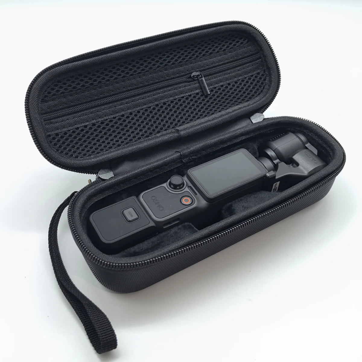Obsidian Black DJI Pocket 4 case holding the gimbal unit securely.