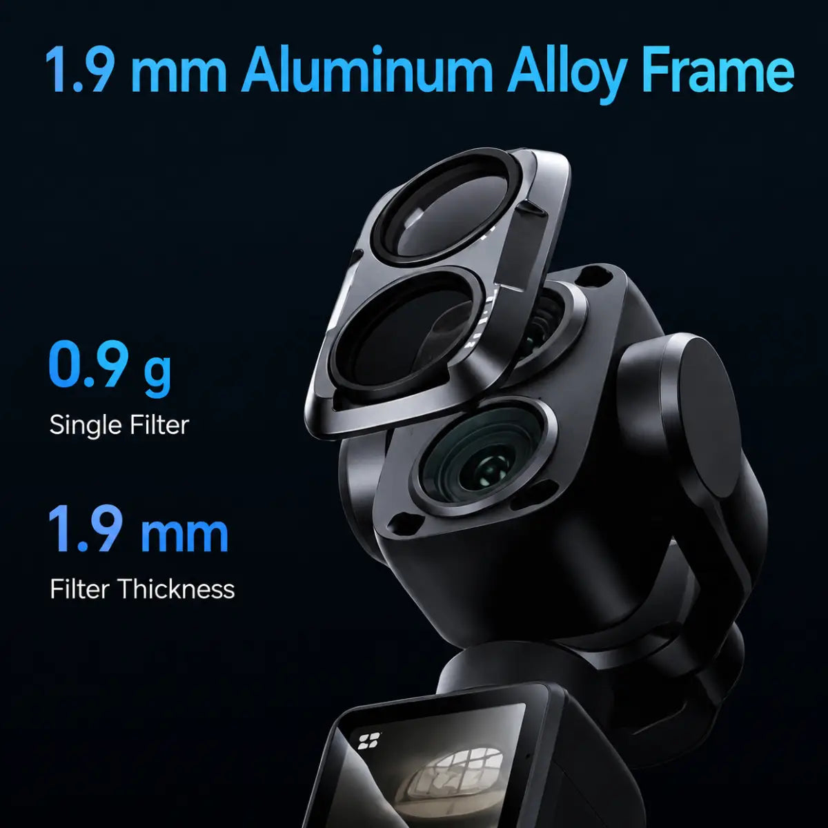 Lightweight aluminum alloy filter frame for DJI Osmo Pocket 4P