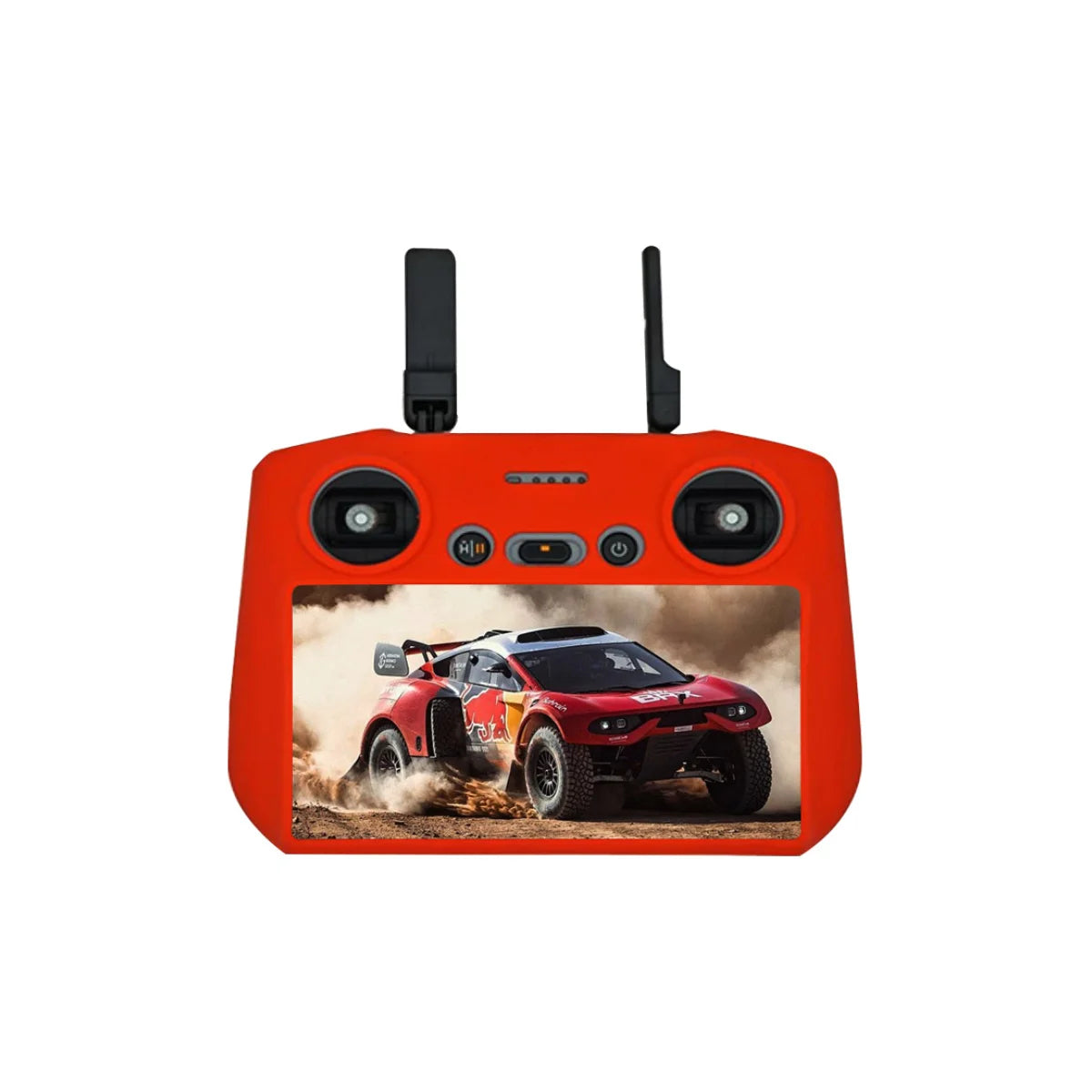 Vibrant red soft silicone case for DJI RC 2 remote controller.