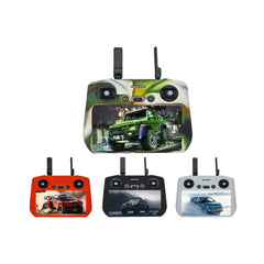 DJI RC 2 silicone protective cover collection in black, grey, red, and camouflage.