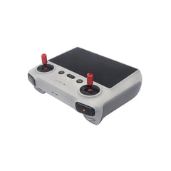 Standard 18.3mm height aluminum joysticks in red and silver for DJI RC series.