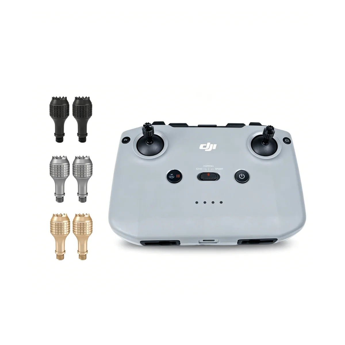 aluminum alloy thumb sticks for DJI RC-N1, RC-N2, and RC-N3 controllers.