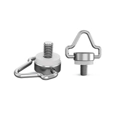 Classic silver stainless steel remote controller strap mount.