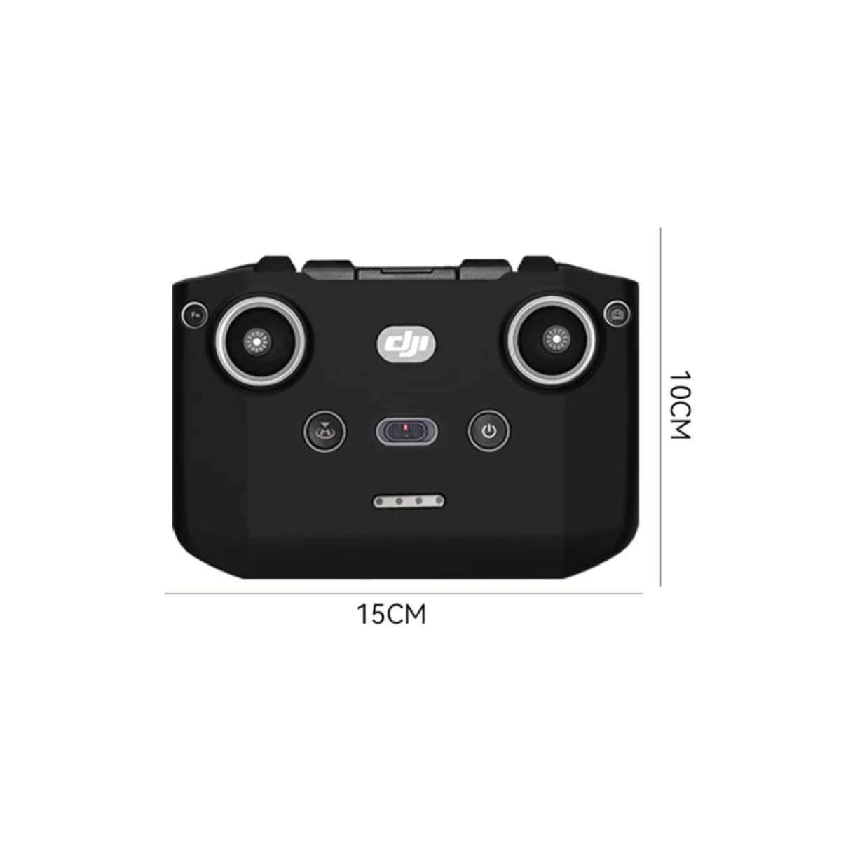 Product dimensions and technical specifications for DJI remote silicone skin.