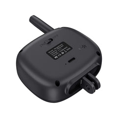 Rear view of the drone speaker showing secure mounting bracket and Type-C port.