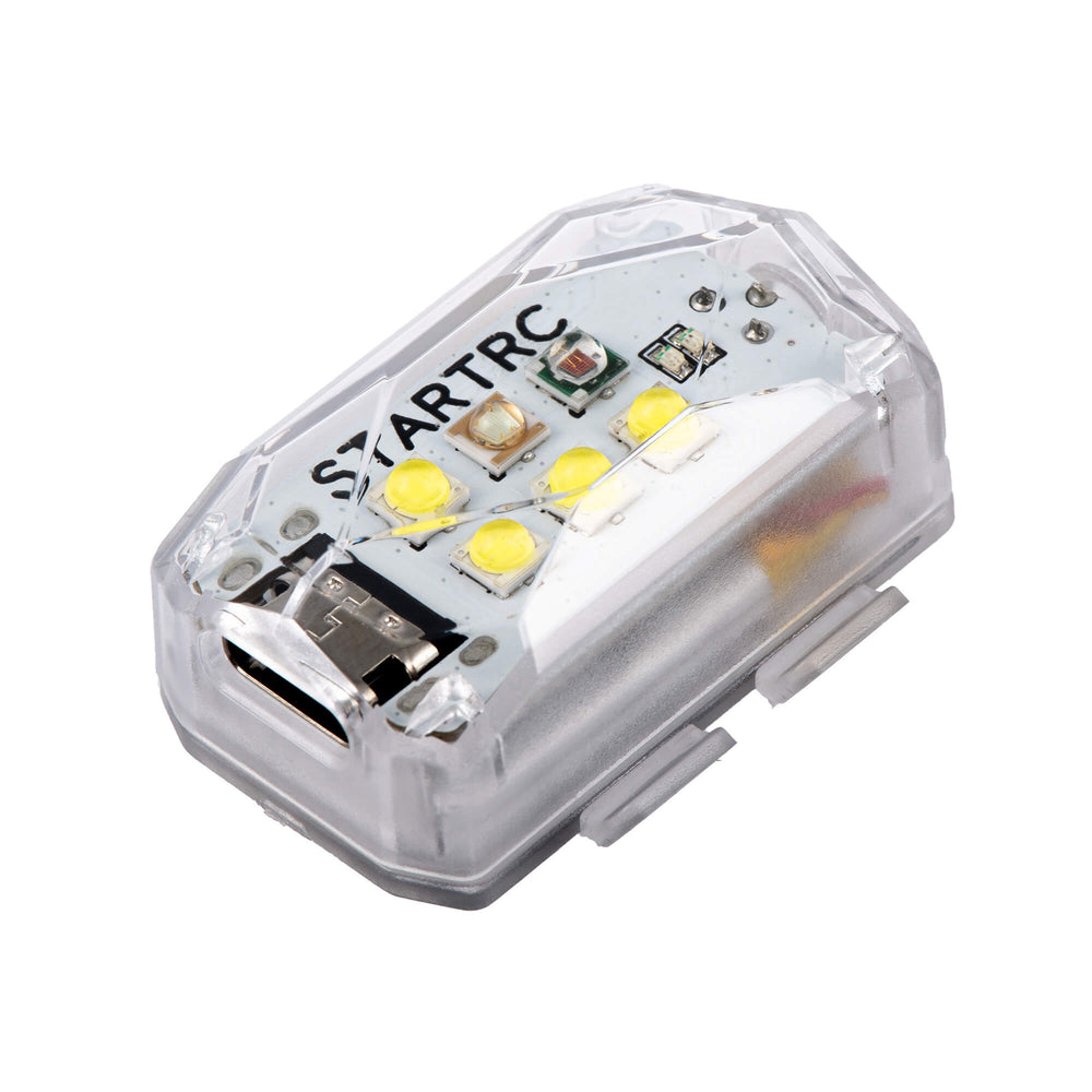 Drone strobe light with 120 lumens brightness and FAA compliant visibility