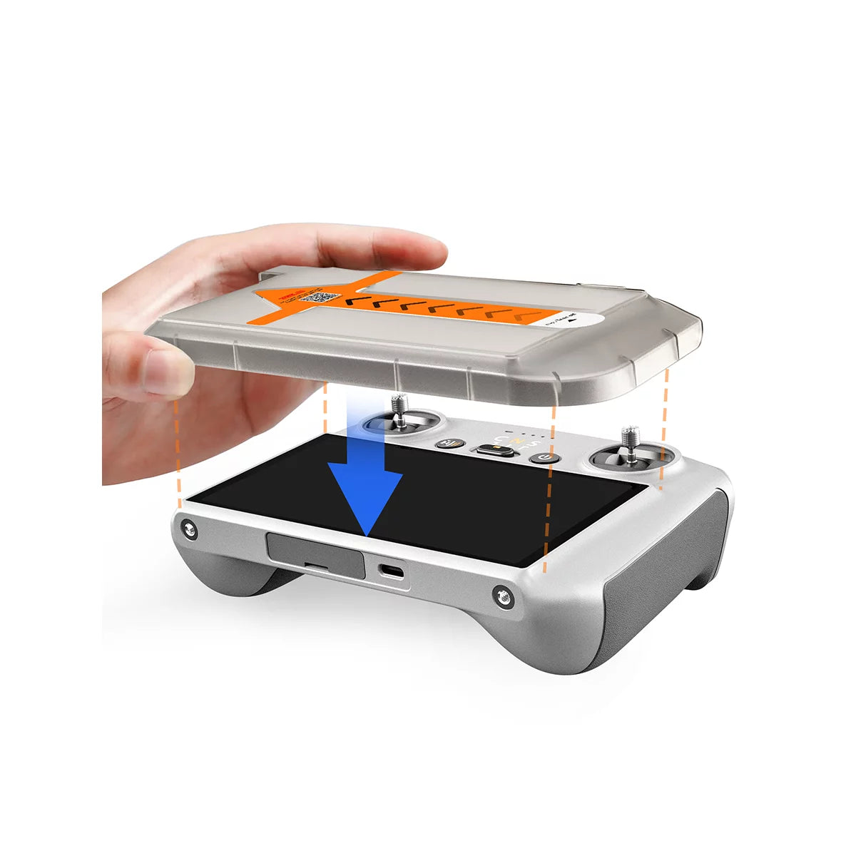 30-second bubble-free installation guide for DJI controller screen protection.