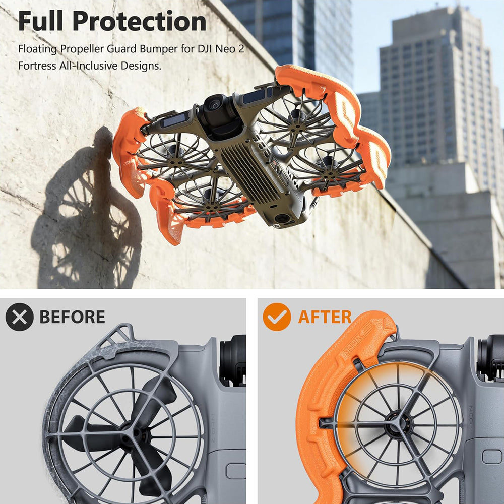 Floating bumper ring installed on DJI NEO 2 propeller guard