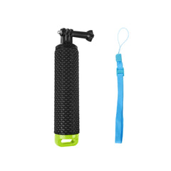 Green floating selfie stick for GoPro DJI Action camera