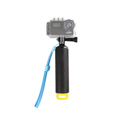 Yellow floating selfie stick for action camera underwater use