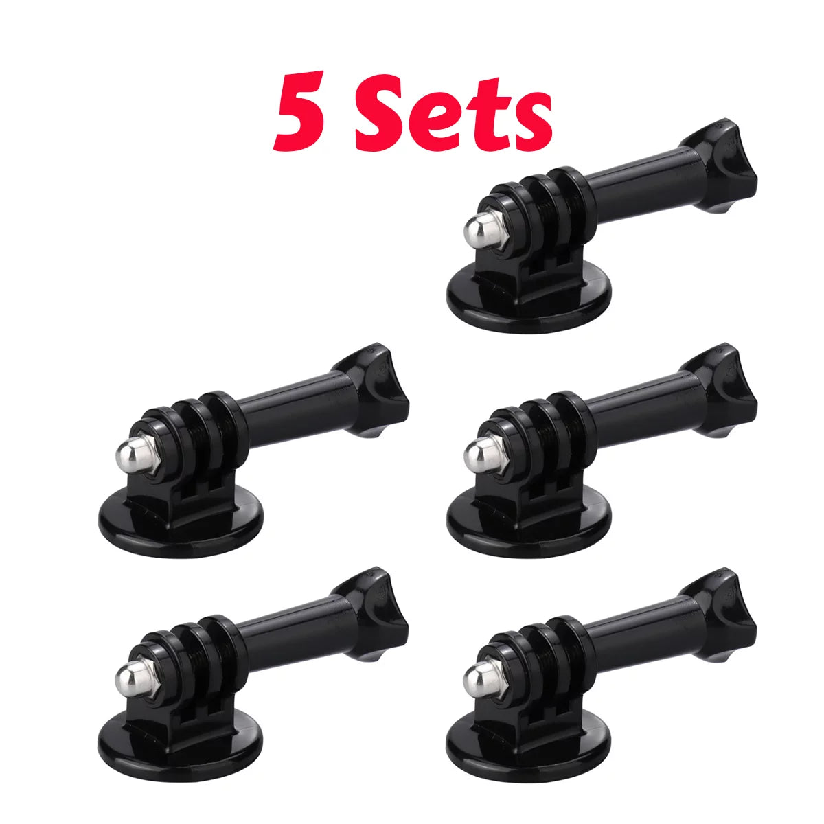 Wholesale pack of 5 durable action camera mount adapters.
