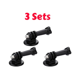 Value pack of 3 action camera to 1/4 standard screw adapters.