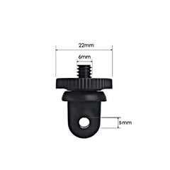Product dimensions 36x38mm for the classic action camera mount converter.