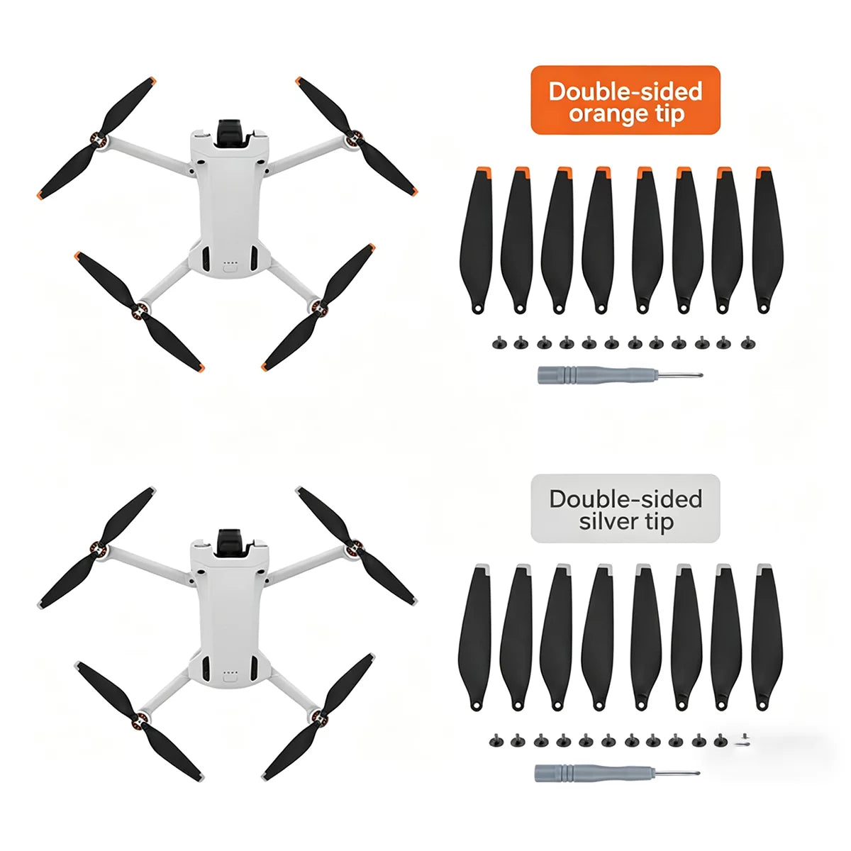 Step-by-step installation guide for replacing DJI Mini 4 Pro propeller blades.