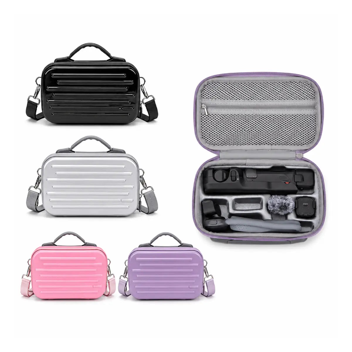 Hard shell carrying case for Insta360 Luna Ultra Creator Kit with removable shoulder strap