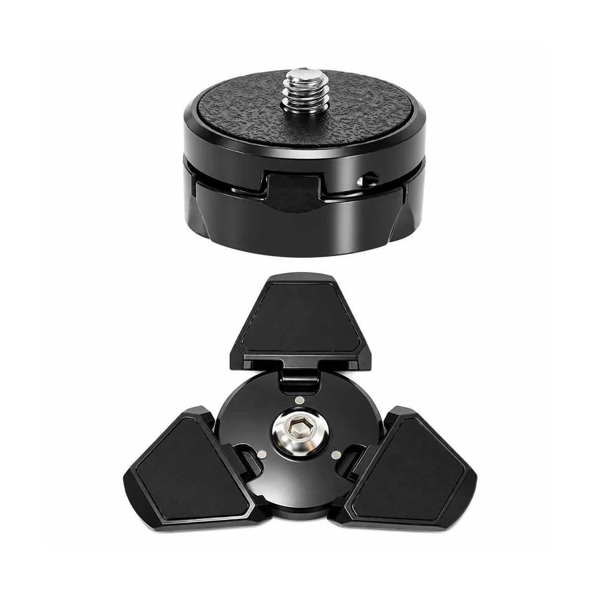 1/4 inch screw mount detail on magnetic mini tripod for DJI Pocket 4