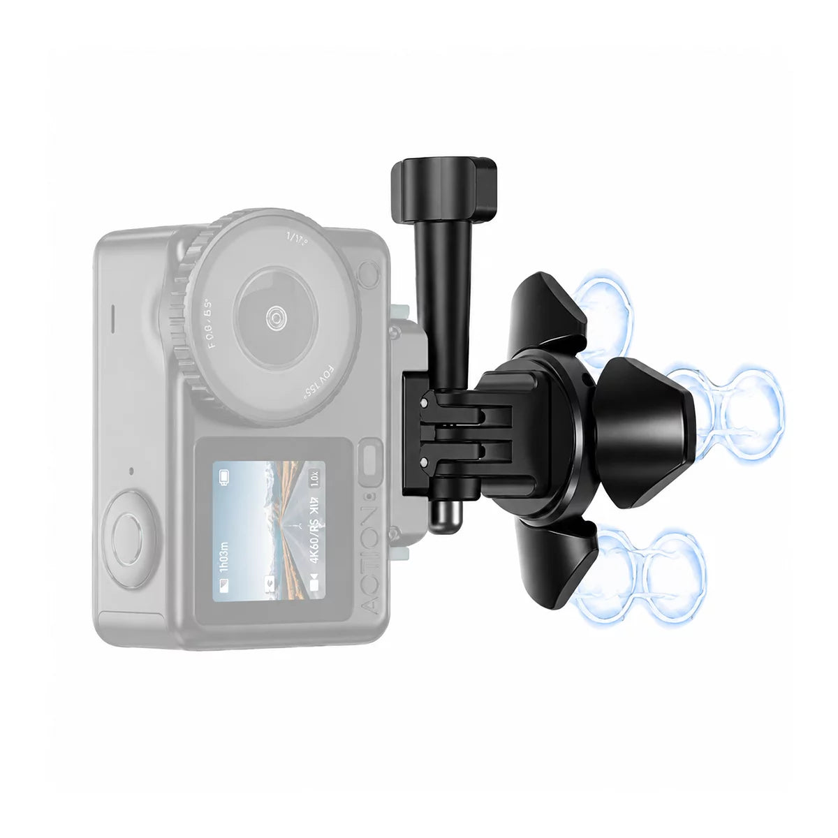Strong magnetic feature of mini tripod for DJI Pocket 4 and action cameras