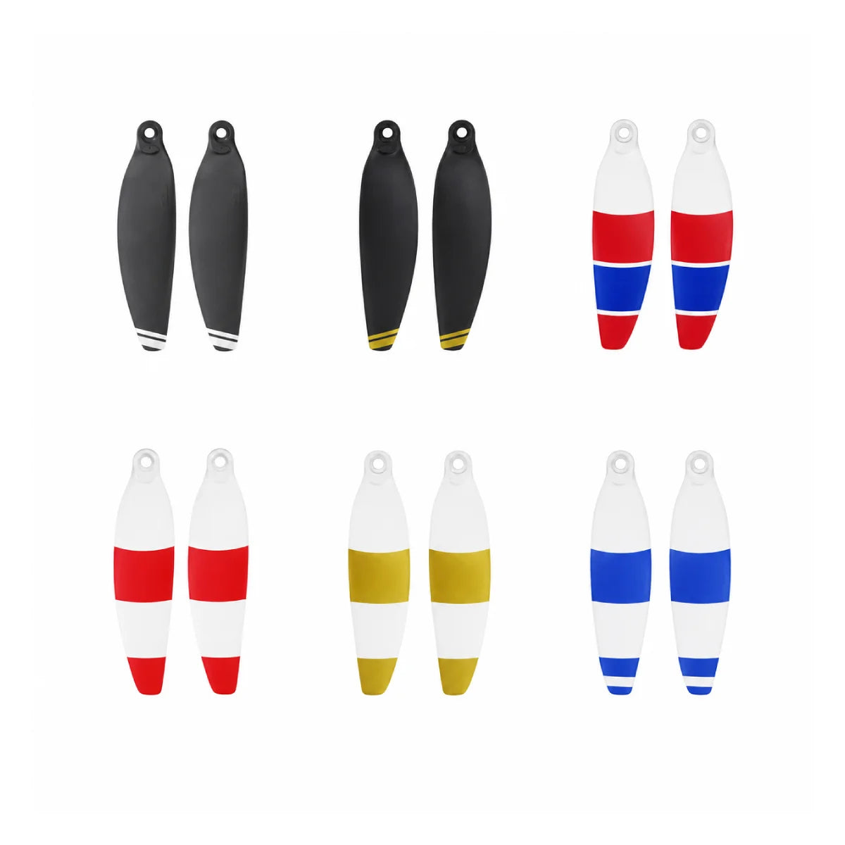 Six color options for DJI Mavic Mini propellers