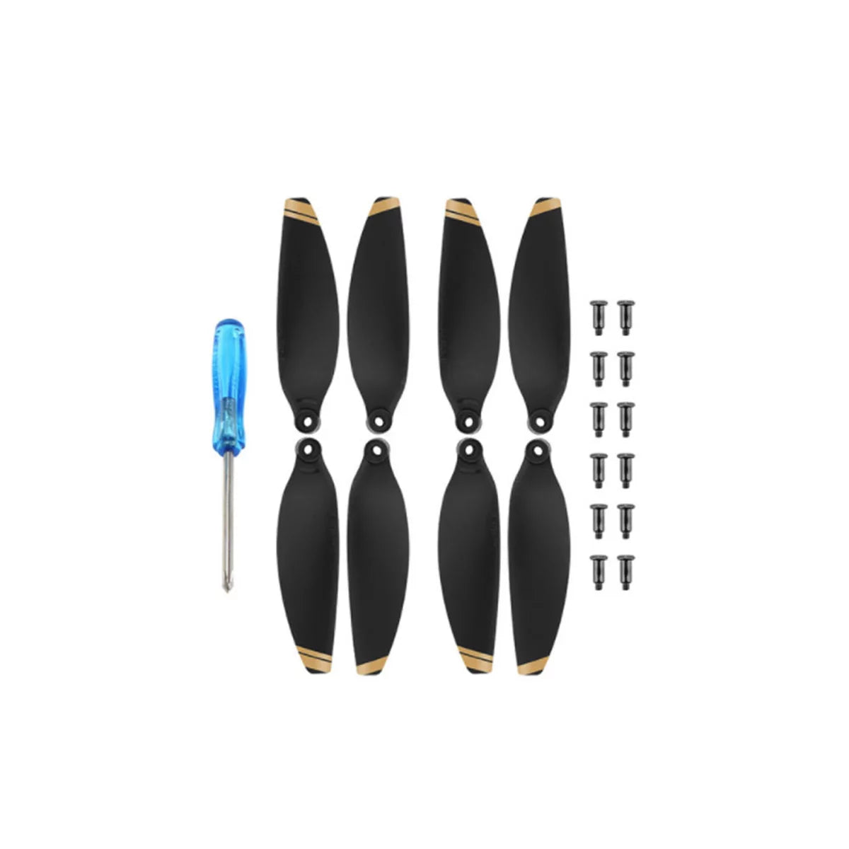 Black and gold propellers for DJI Mini 2 Mini SE and Mini 4K