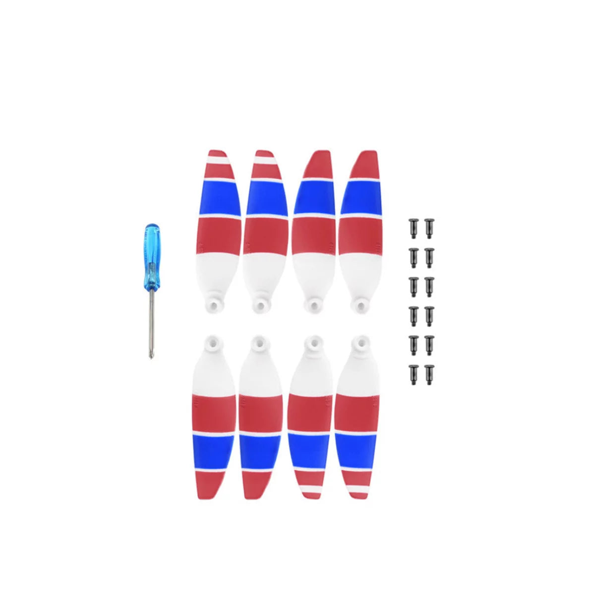 Red blue and white propellers for DJI Mini 2 Mini SE and Mini 4K