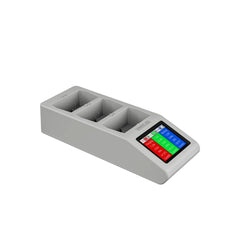 Single unit view of the 3-port battery charger for DJI Mini 4 Pro.