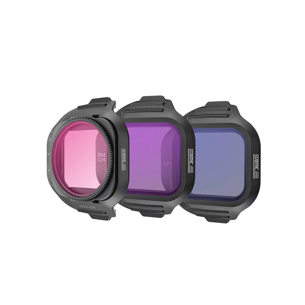 Vlogger edition filter set: Natural Night, VND3-7, and Black Mist.