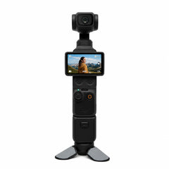 Mini desktop tripod used with DJI Pocket 4 camera
