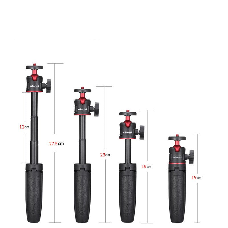 Mini extension selfie stick tripod in desktop shooting mode