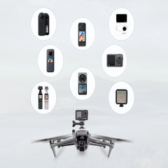 How to mount Insta360 X5 or GoPro Hero 13 on DJI Air 3S using the top bracket.