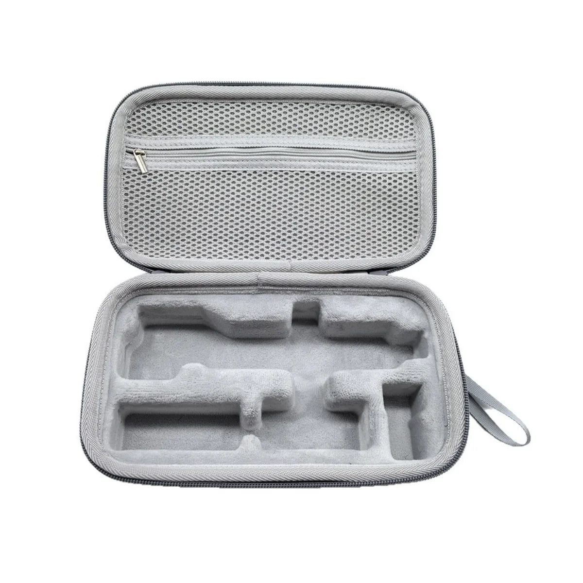 Grey DJI Pocket 4 empty storage bag showing precision-molded EVA interior.