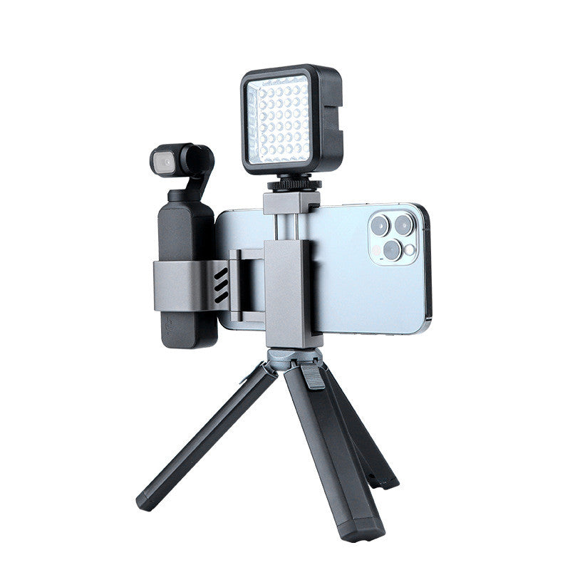 Dual cold shoe metal phone clip for DJI Osmo Pocket 2 3 4