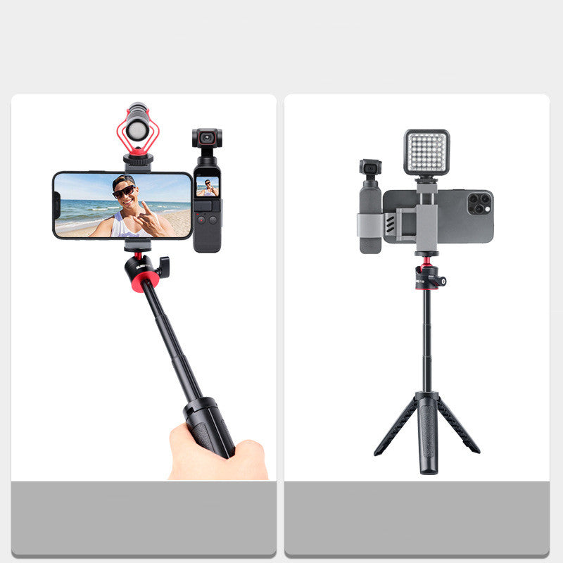 Metal phone clip connected to tripod or selfie stick for Osmo Pocket
