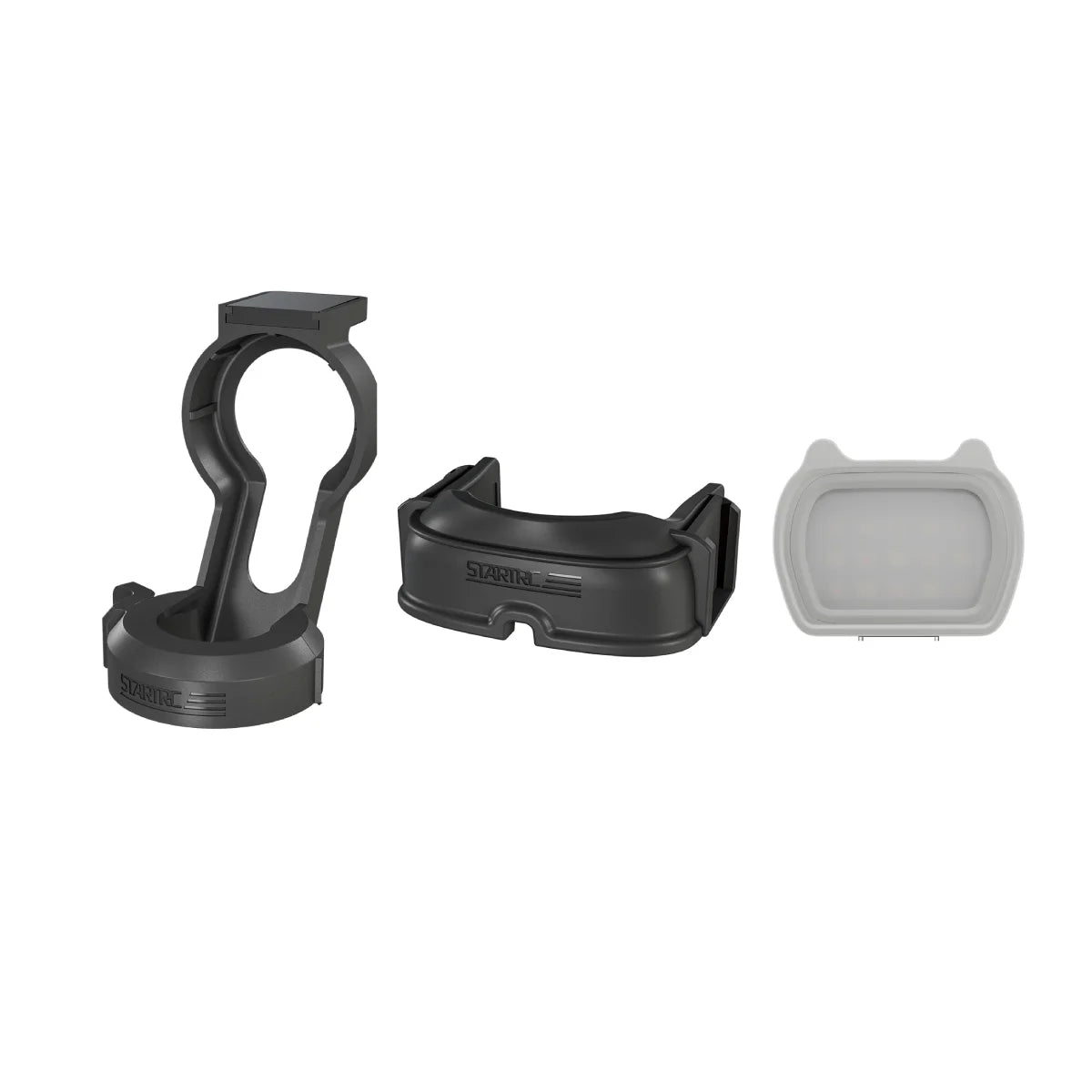 Package contents of the mini LED video light for Pocket 3 including charging cable.