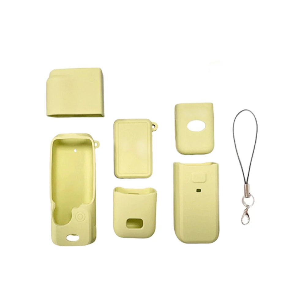 High-visibility Yellow silicone case set for DJI Osmo Pocket 3.
