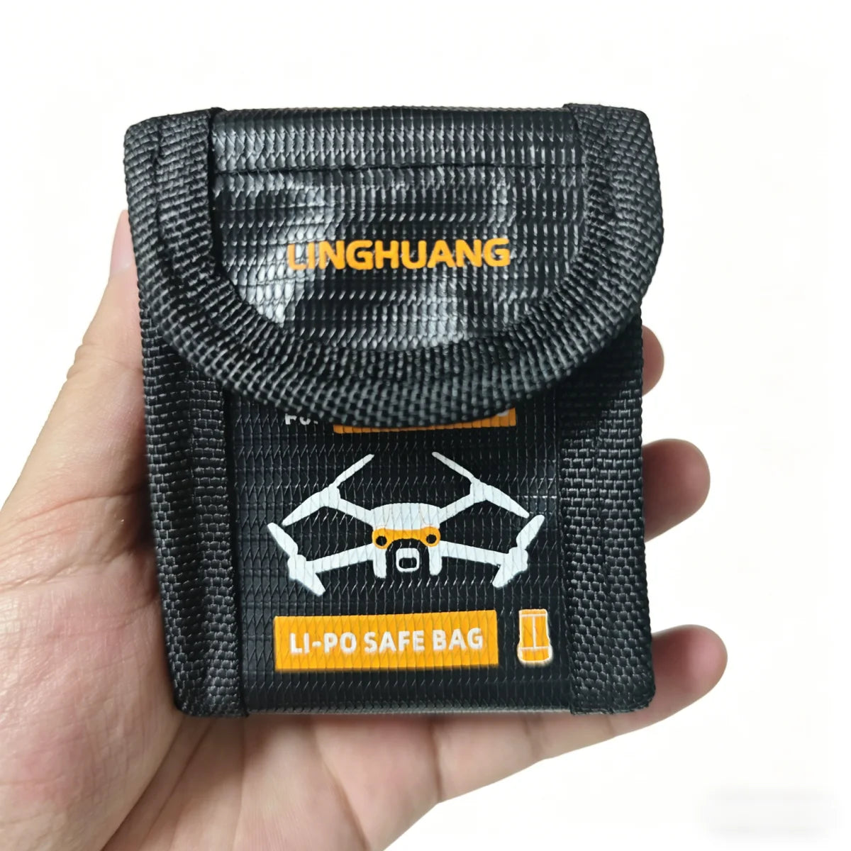 Compact LiPo safety pouch for hiking and travel handheld