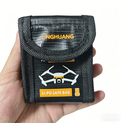 Compact LiPo safety pouch for hiking and travel handheld