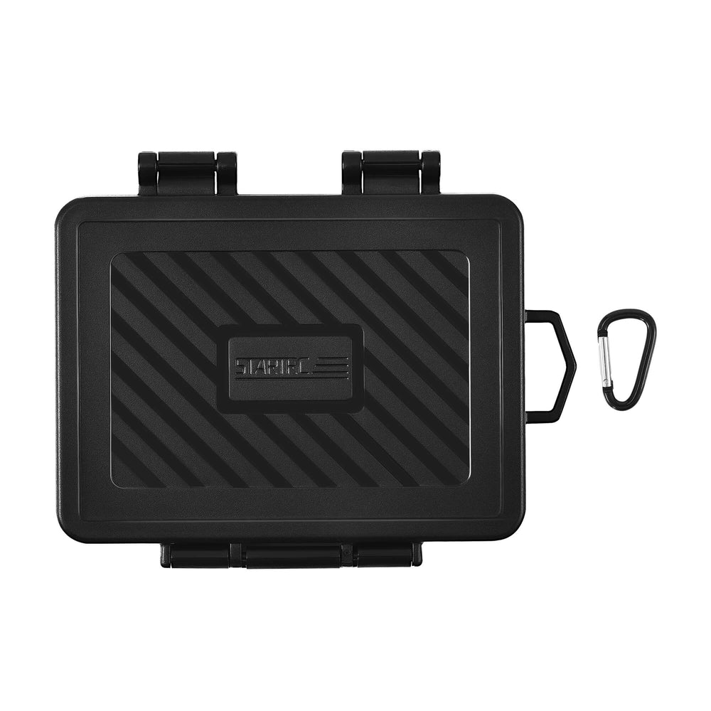 Clearly labeled card slots inside memory cards storage case