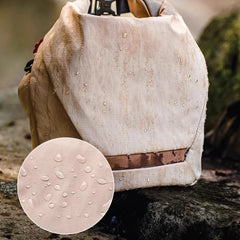 Water resistance test showing splash-proof cotton protecting the camera.