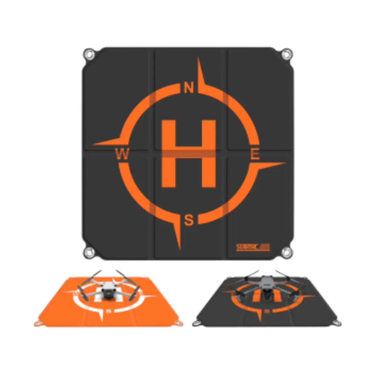 STARTRC 55cm foldable drone landing pad with orange and gray double-sided design