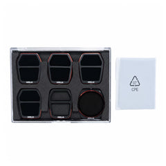 STARTRC DJI Air 3S 6-pack filter set package contents with filter case and cleaning cloth