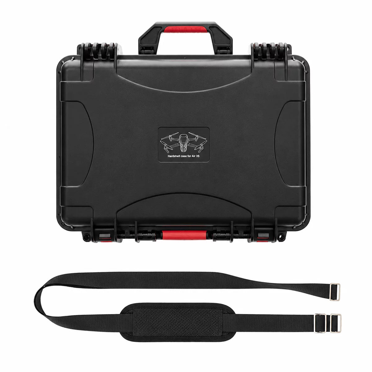 STARTRC DJI Air 3S waterproof hard case package contents with shoulder strap