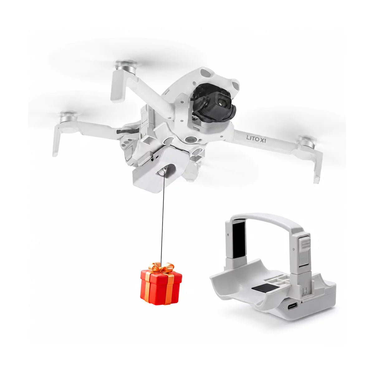 STARTRC DJI Lito X1 and Lito 1 airdrop system with rings and drop line