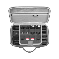 DJI Osmo 360 carrying case showing camera and accessory storage layout