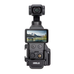 Front installed view of STARTRC metal cage on DJI Pocket 4
