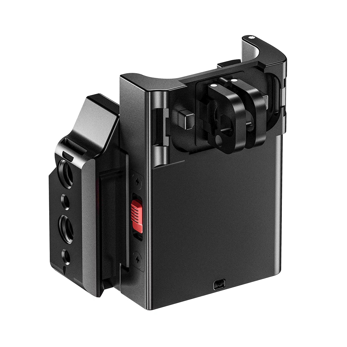 Rear view of STARTRC DJI Pocket series metal cage with magnetic GoPro adapter