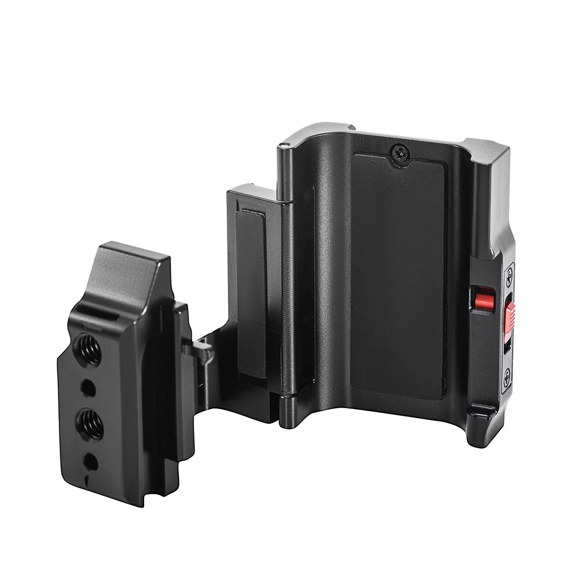 Side open detail of STARTRC DJI Pocket metal cage showing built-in soft protective padding