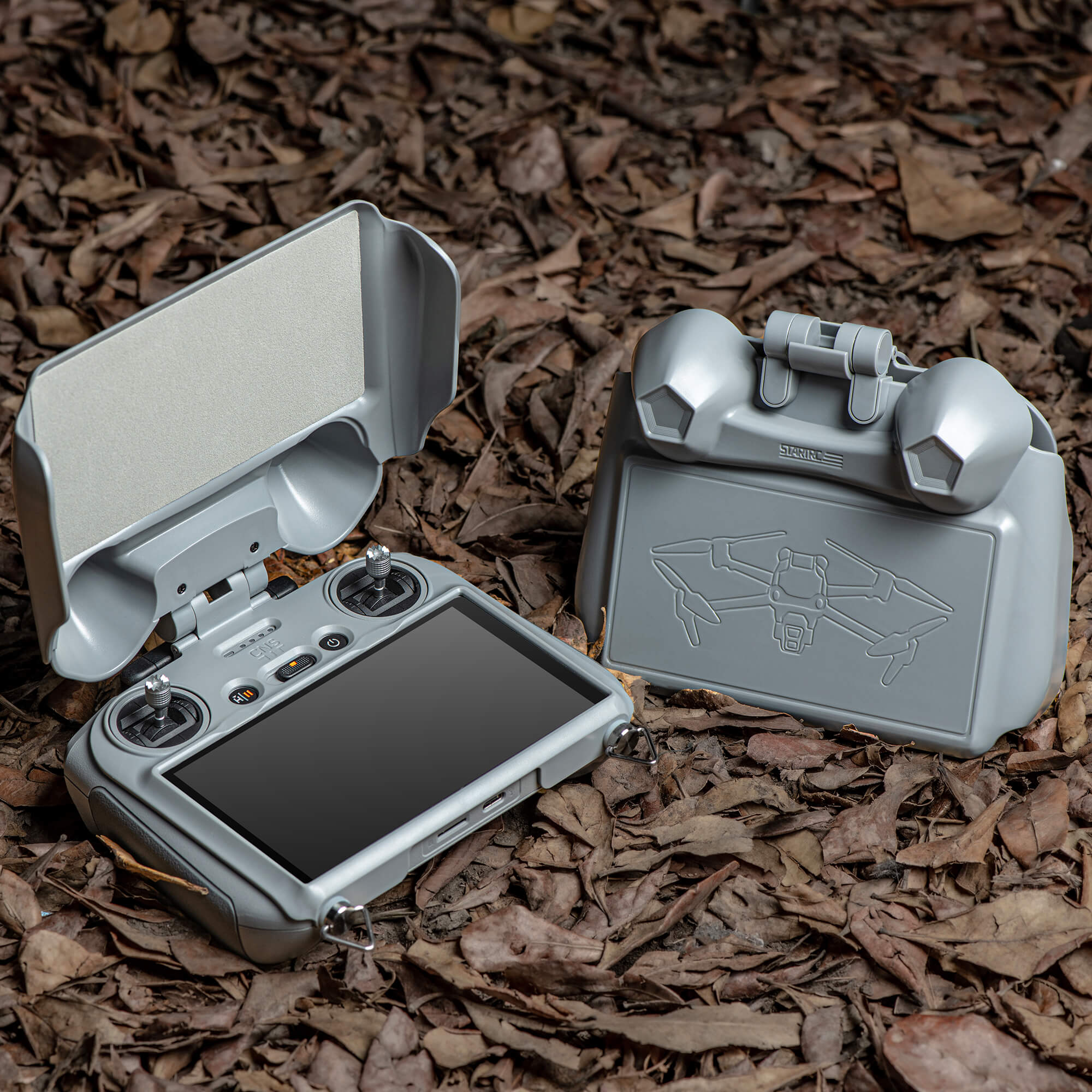 DJI RC 2 sun hood improving screen visibility in bright outdoor conditions