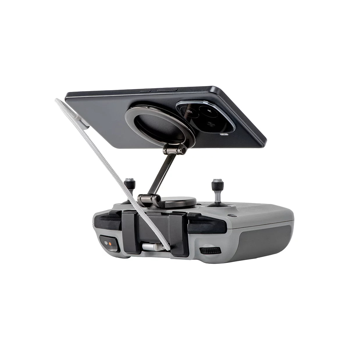 DJI RC-N controller with magnetic phone mount and smartphone attached