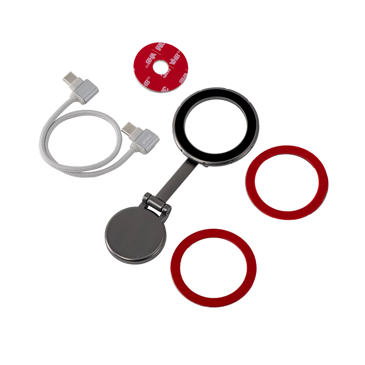 DJI RC-N magnetic mount package includes metal ring and replacement adhesive